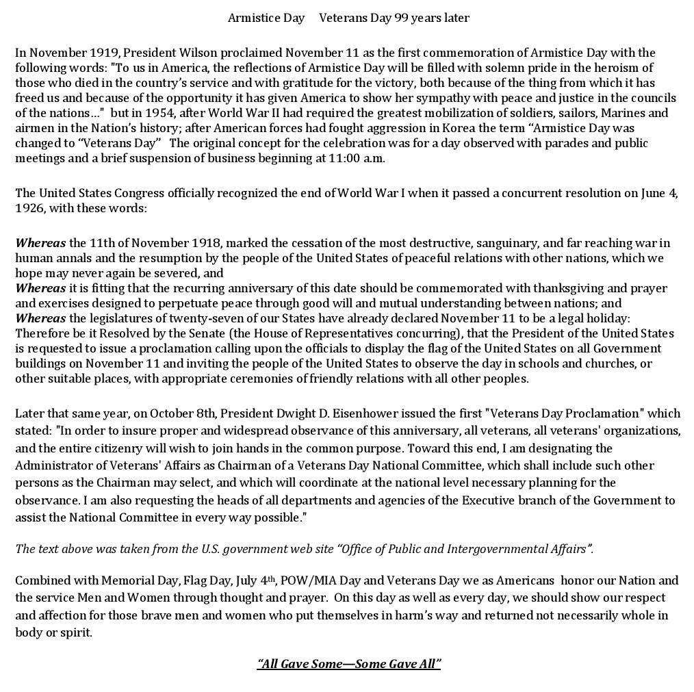 Armistice Day Veterans Day 99 years later two-page-001